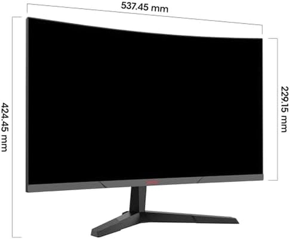 KOORUI 24E6CA Monitor Gaming Curvo 24 Pulgadas, 180HZ, 1Ms, 1500R, HDR, VA 3000:1, FHD 1920X1080, 2Xhdmi 2.0, DP 1.2, Adaptive Sync, Eye Care, VESA 100X100Mm, Inclinación Ajustable