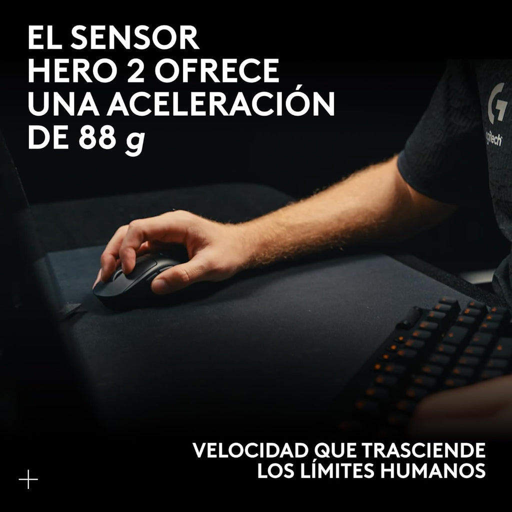 Logitech G PRO X SUPERLIGHT 2, Ratón Inalámbrico Para Gamingratón Pro-Grade De 60 G Con 5 Botones Programables, Sensor De 44 000 DPI, Velocidad De Respuesta De 8 Khz, Carga USB-C Para Pc/Mac - Negro