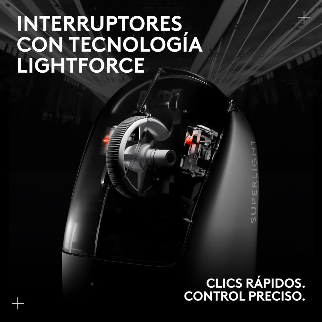 Logitech G PRO X SUPERLIGHT 2, Ratón Inalámbrico Para Gamingratón Pro-Grade De 60 G Con 5 Botones Programables, Sensor De 44 000 DPI, Velocidad De Respuesta De 8 Khz, Carga USB-C Para Pc/Mac - Negro