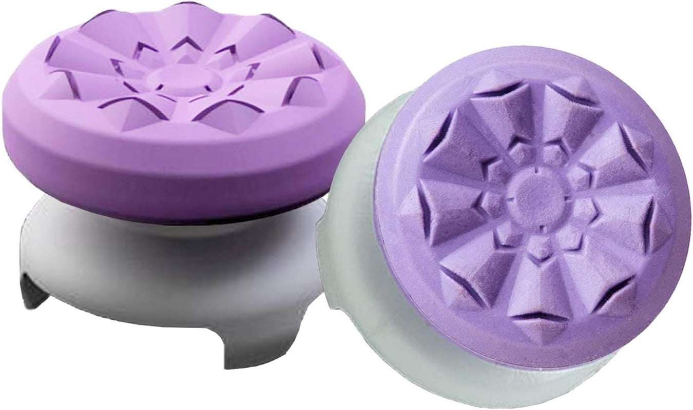 TEUVO Thumbsticks, Silicona Thumbsticks Grips Gorras Para PS4 Joystick Y Para PS5 Joystick a Ayuda Con Control Y Reducir Pulgarcito Fatiga, Púrpura, 2 Pcs