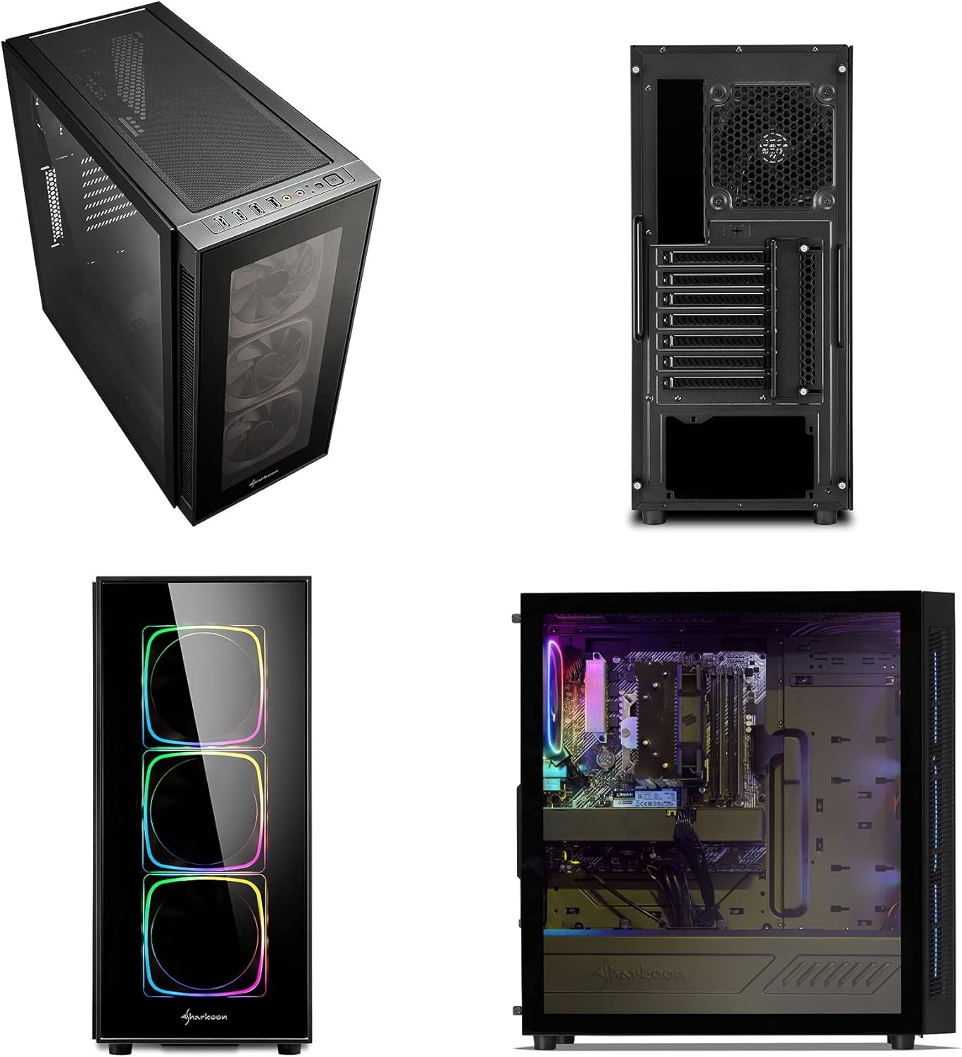 Sedatech UC07907I8I1HI, PC Pro Gaming Intel I7-9700Kf 8X 3.6Ghz, Geforce RTX 3070 8Gb, 16Gb RAM DDR4, 500Gb SSD Nvme M.2 Pcie, 3TB HDD, USB 3.1. Ordenador De Escritorio, Win 10