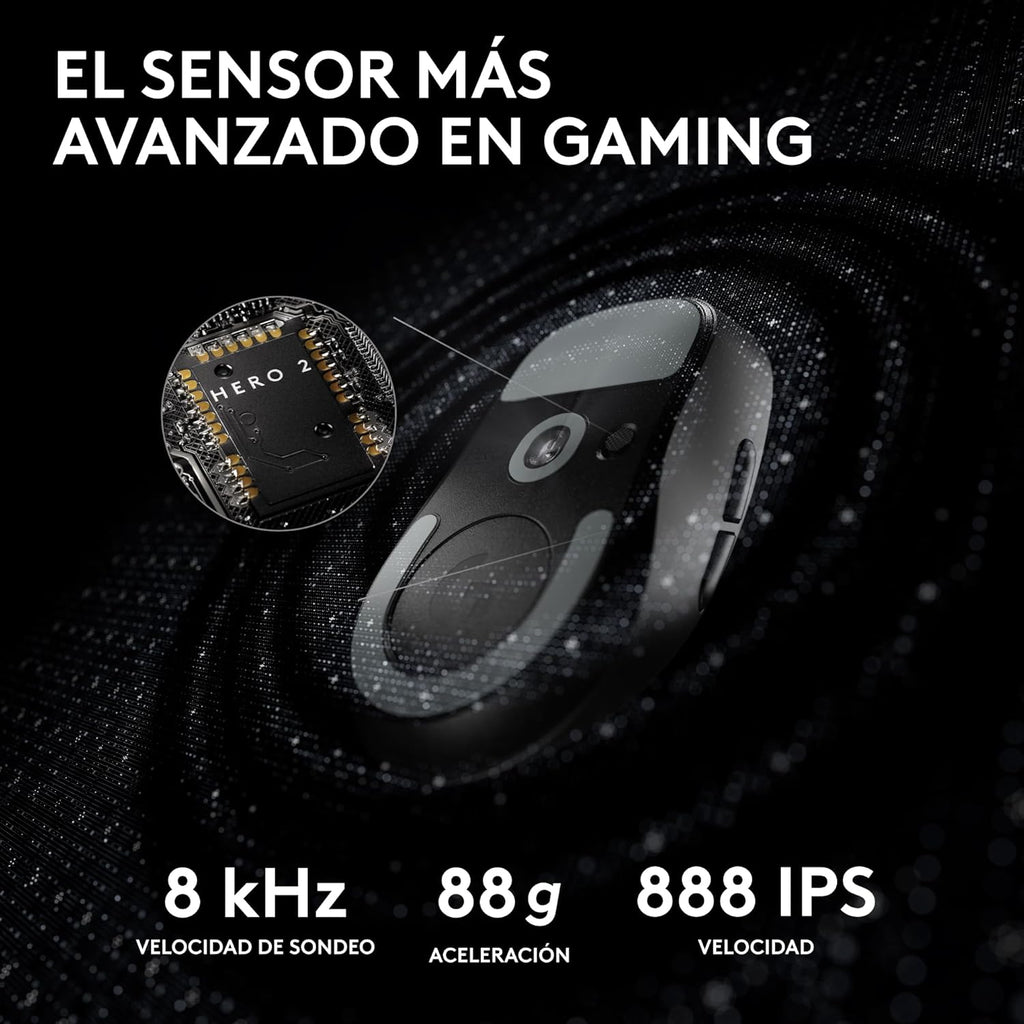 Logitech G PRO X SUPERLIGHT 2, Ratón Inalámbrico Para Gamingratón Pro-Grade De 60 G Con 5 Botones Programables, Sensor De 44 000 DPI, Velocidad De Respuesta De 8 Khz, Carga USB-C Para Pc/Mac - Negro